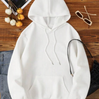 Kangaroo Pocket Solid Thermal Lined Hoodie