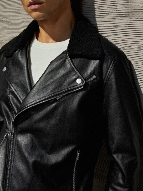 Leather Black Jacket - Image 4